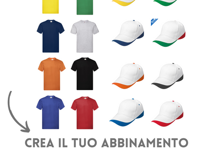 Magliette personalizzate + cappellini personalizzati