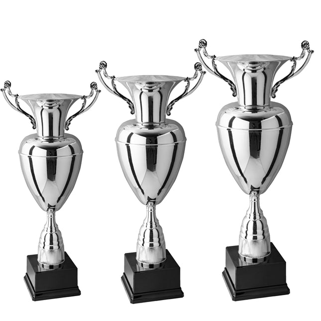 Tris di coppe trofeo personalizzate